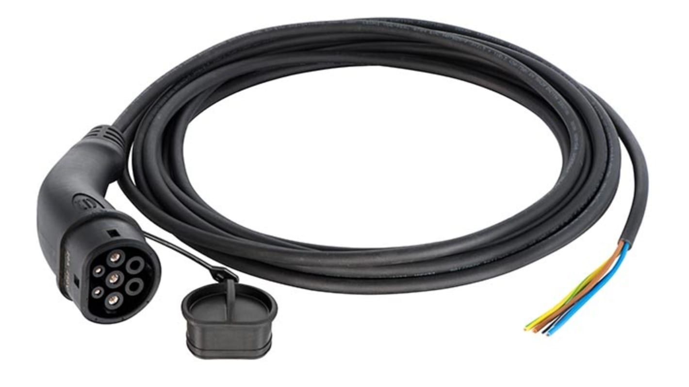 HARTING EV-Ladekabel, Typ 2, 1-phasig, 20 A Nennstrom, 7.5m, Abgeschlossen, Modus 3, 250 V ac, IP44