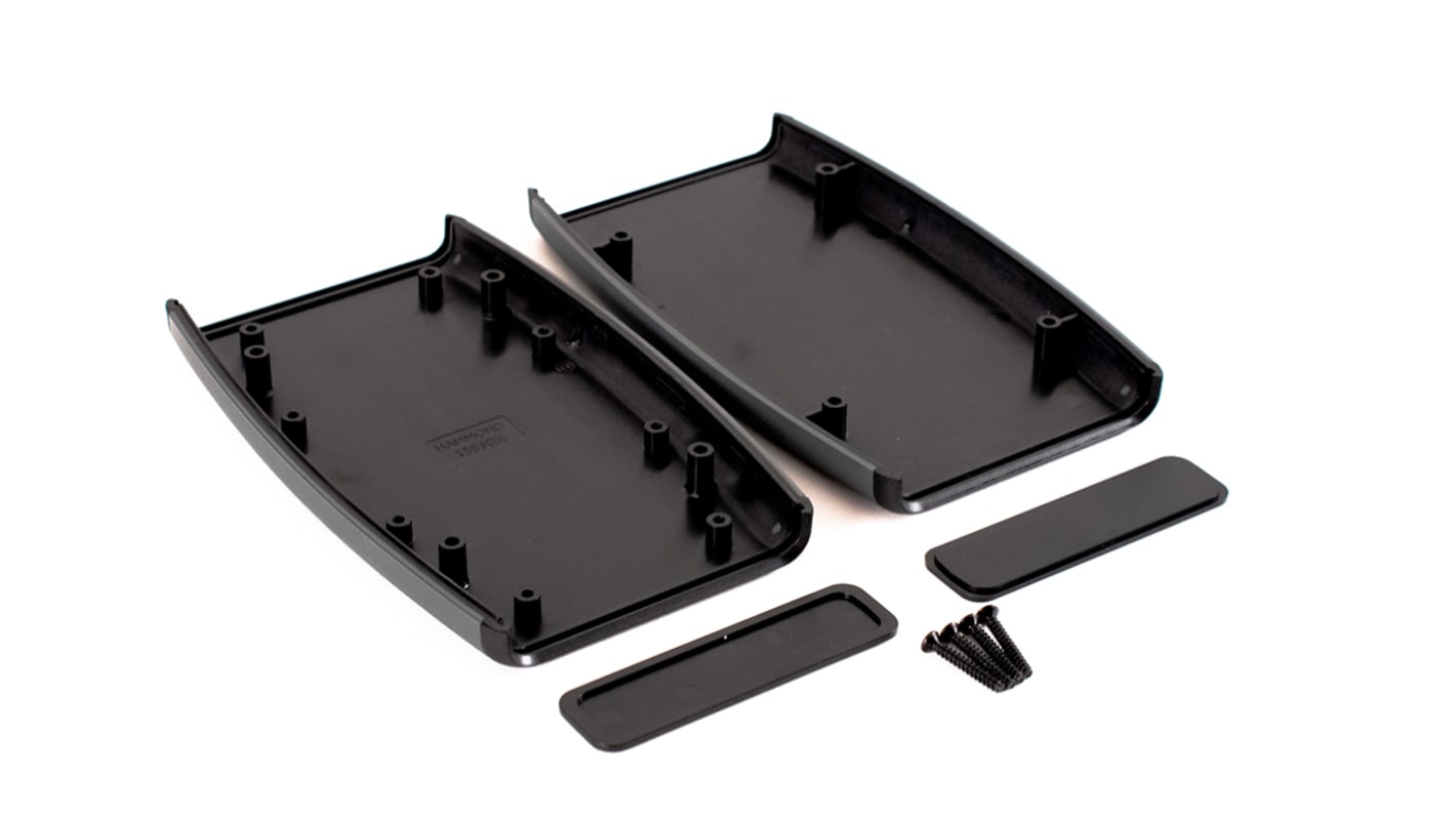 Caja portátil Hammond de Plástico Negro, 147 x 89 x 25mm, con compartimento batería, IP54