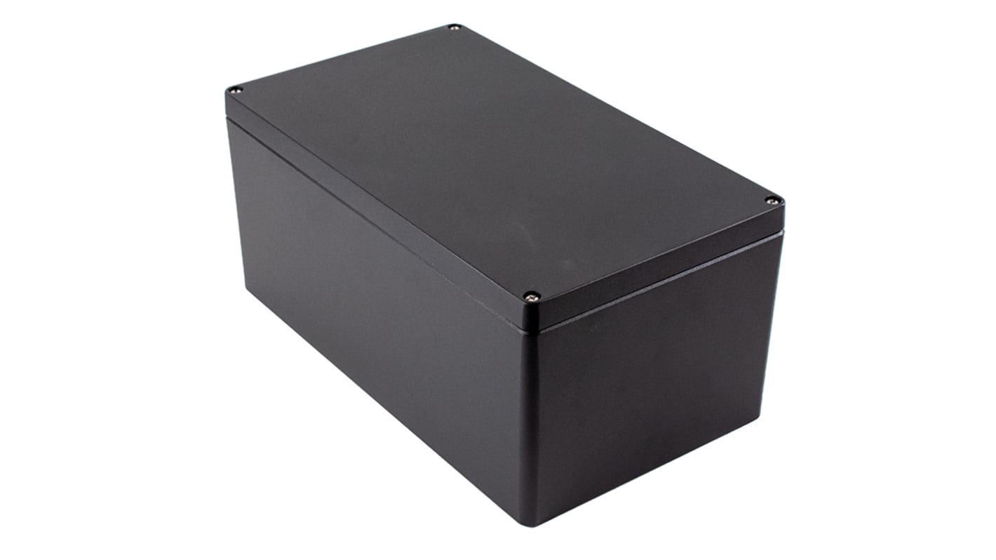 Hammond 1590Z Series Black Die Cast Aluminium Alloy General Purpose Enclosure, IP68, IK08, 400 x 230 x 180mm