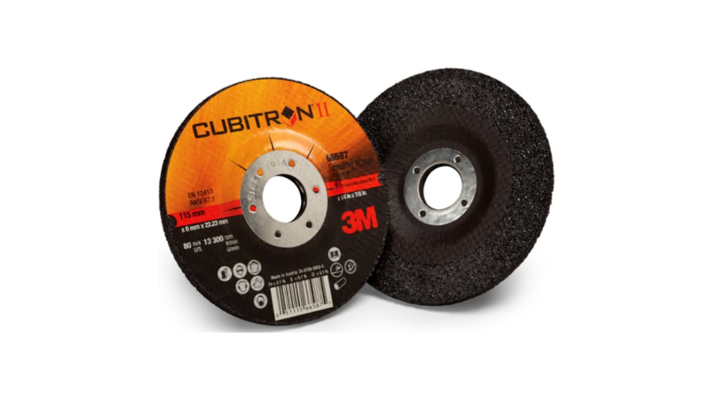 3M 7100094902 Cubitron II Ceramic CutOff Wheel, 115mm Diameter RS