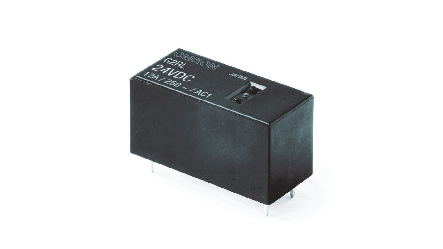 Omron PCB Mount Non-Latching Relay, 24V dc Coil, 8A Switching Current, DPDT