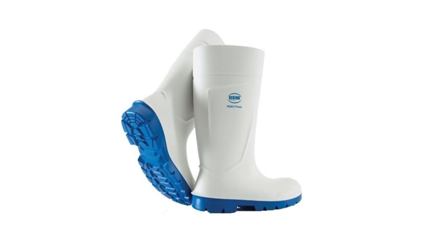 Bekina White Steel Toe Capped Unisex Safety Wellingtons, UK 11, EU 46