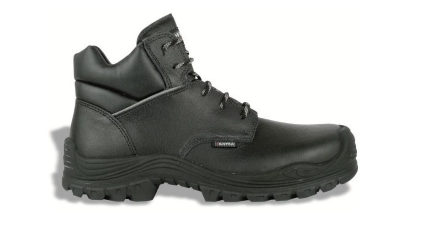 Cofra Black Non Metal Toe Capped Unisex Safety Boots, UK 10, EU 44.5