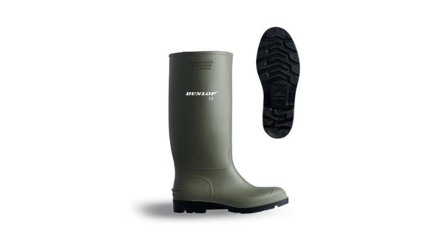 Dunlop Green Unisex Safety Boots, UK 9, EU 43