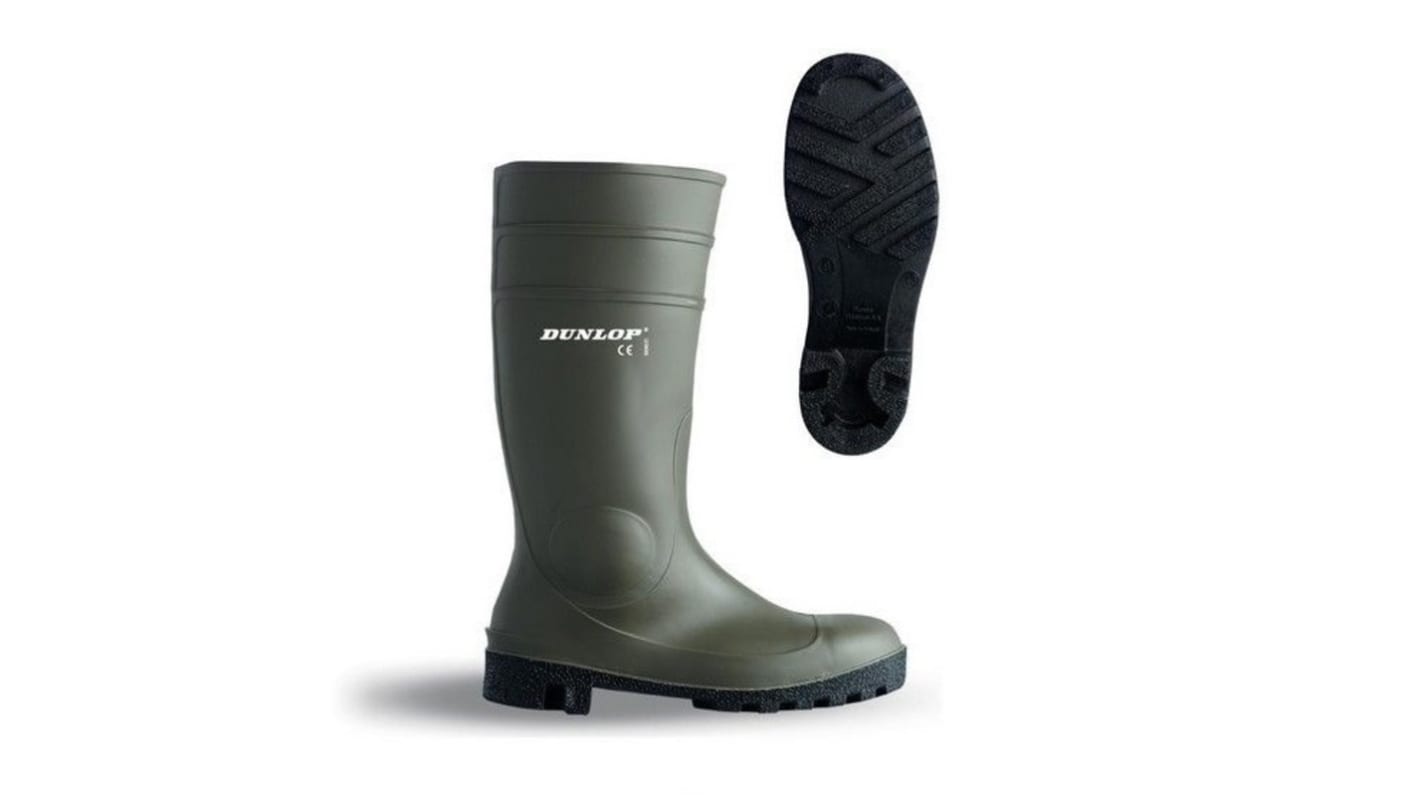 Botas de seguridad Dunlop de color Verde, talla 40, S5 SRA