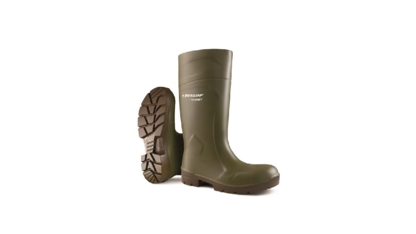 Dunlop Green Steel Toe Capped Unisex Safety Boots, UK 6, EU 39