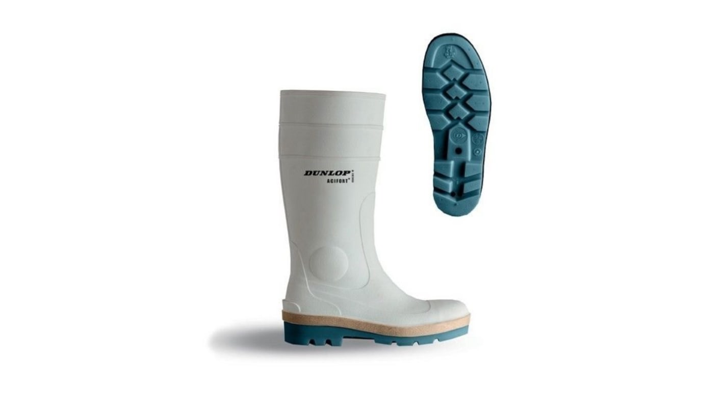 Scarponcini antinfortunistici S4 Dunlop da  Unisex tg. 42, col. Colore bianco , resistenti all'acqua, con puntale di