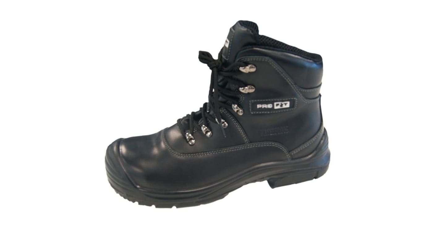 Pro Fit P300 Black Steel Toe Capped Unisex Safety Boots, UK 8, EU 42