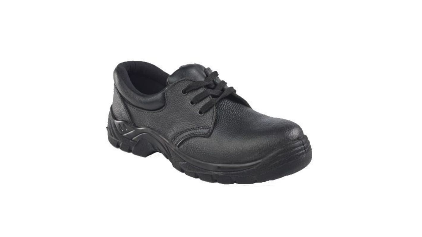 Reldeen R102 Unisex Black  Toe Capped Safety Shoes, UK 4