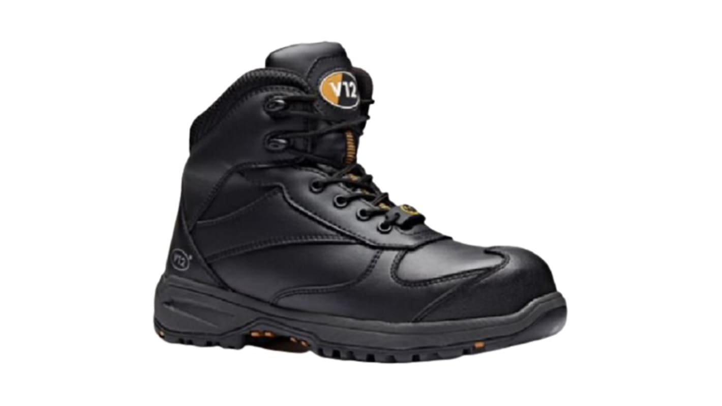 V12 Footwear Black ESD Safe Composite Toe Capped Women's Safety Boots, UK 4, EU 37