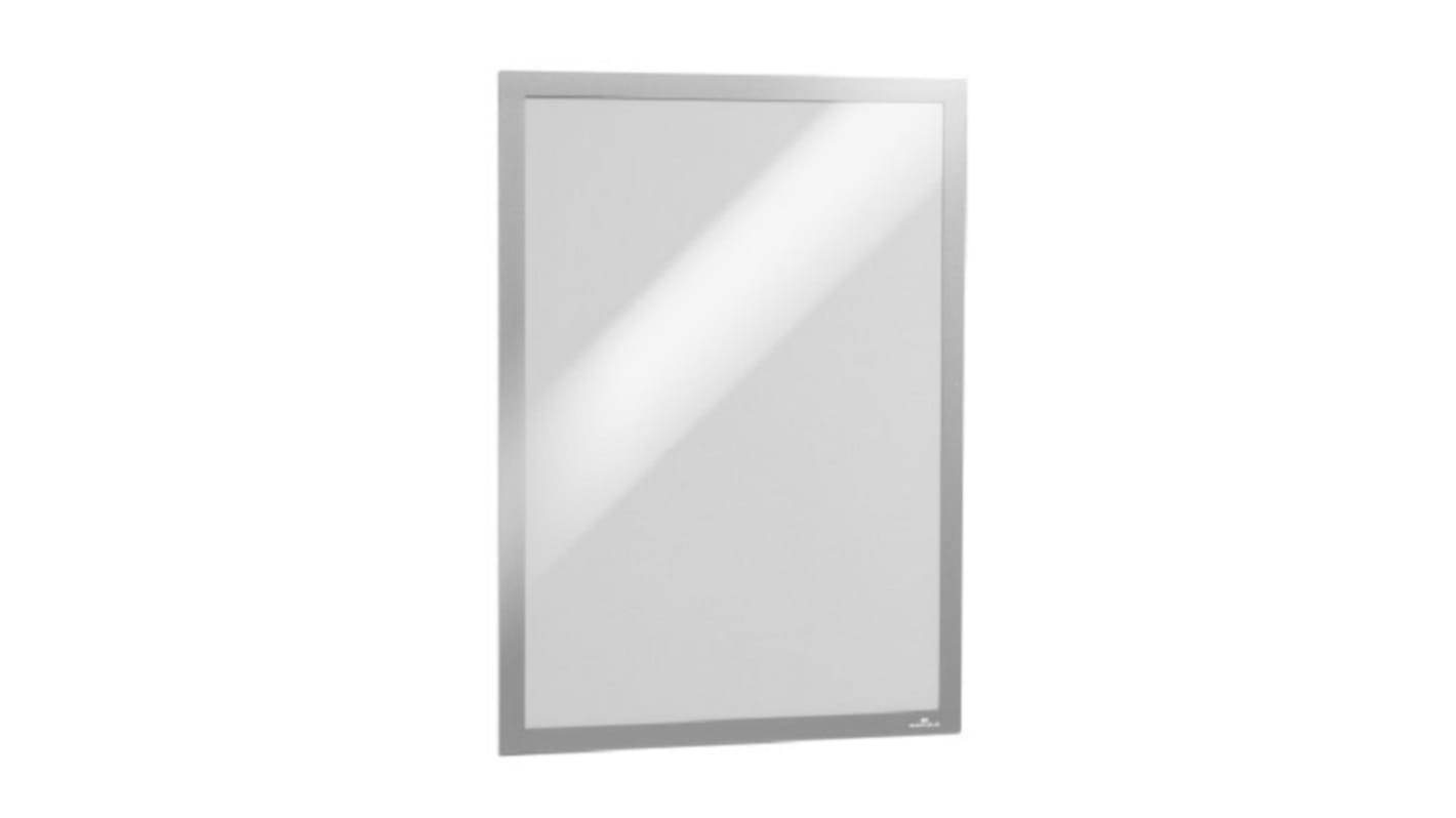 DurableDURAFRAME® Silver A3 Information Frame, 445mm Height, 325mm Width