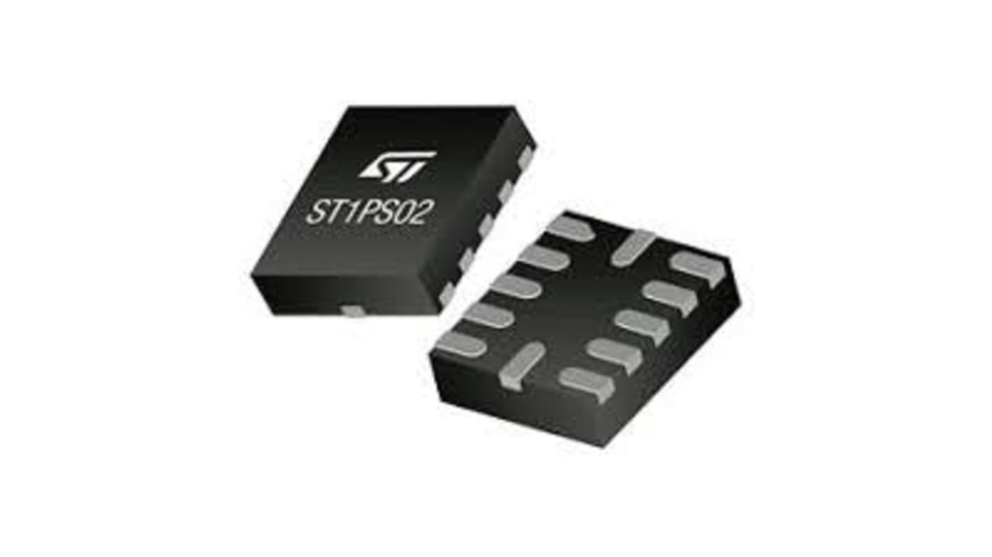 STMicroelectronics, ST1PS03AQTR Step-Down Switching Regulator 400mA Selectable 12-Pin, 12-UFQFN