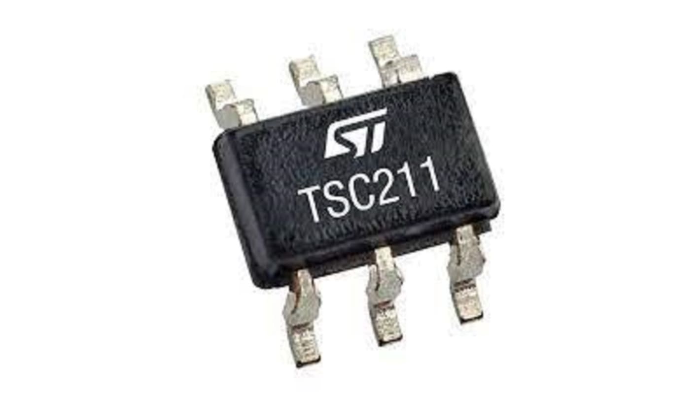 TSC211IYCT STMicroelectronics, Current Sensing Amplifier Single 6-Pin SC70-6