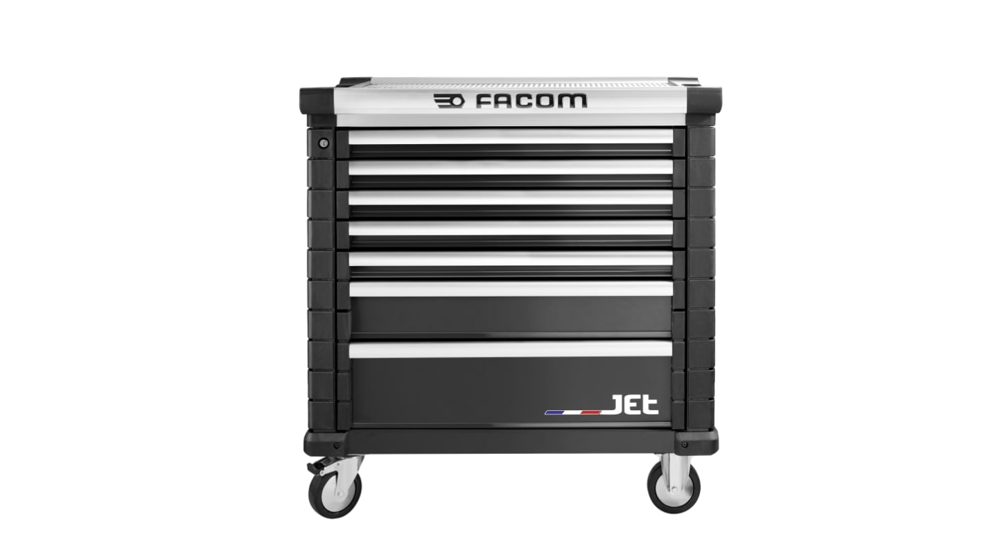 Facom 7 drawer Wheeled Tool Chest, 1005mm x 575mm x 1004mm