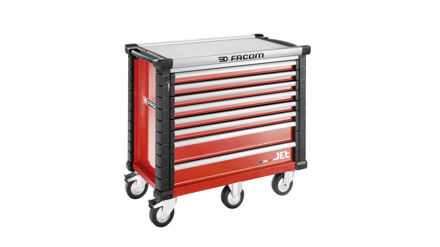 Facom 8 drawer Wheeled Tool Chest, 1035mm x 575mm x 1194mm