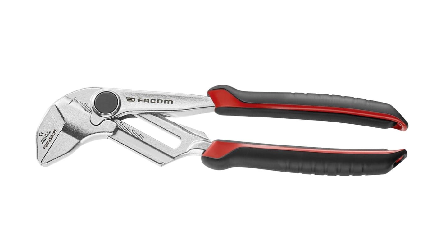 Facom PWF250 Plier Wrench, 250 mm Overall, Angled Tip