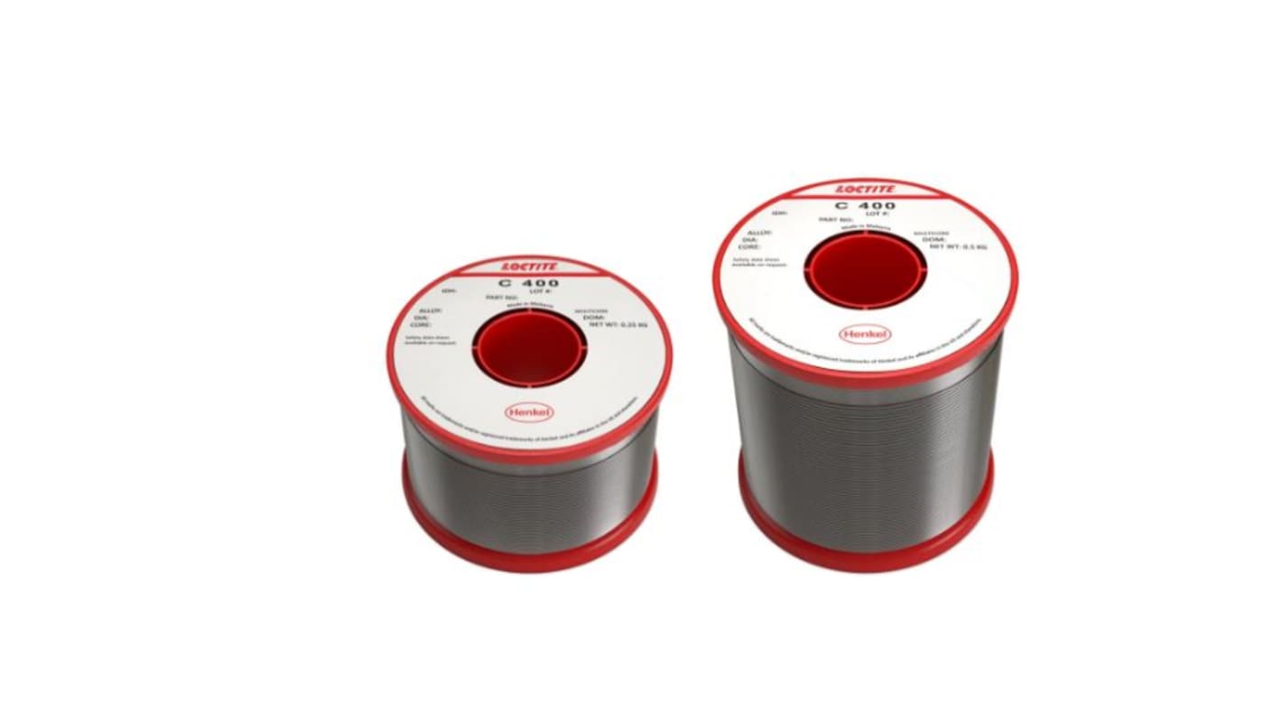 Loctite Wire, 0.7mm Lead solder, 183 → 188°C Melting Point