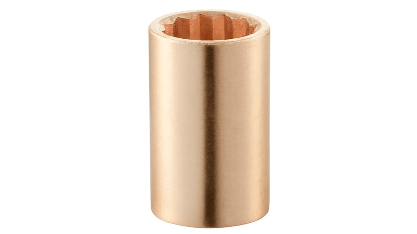 Facom 1/2 in Drive 8mm Standard Socket, 12 point, 40 mm Overall Length