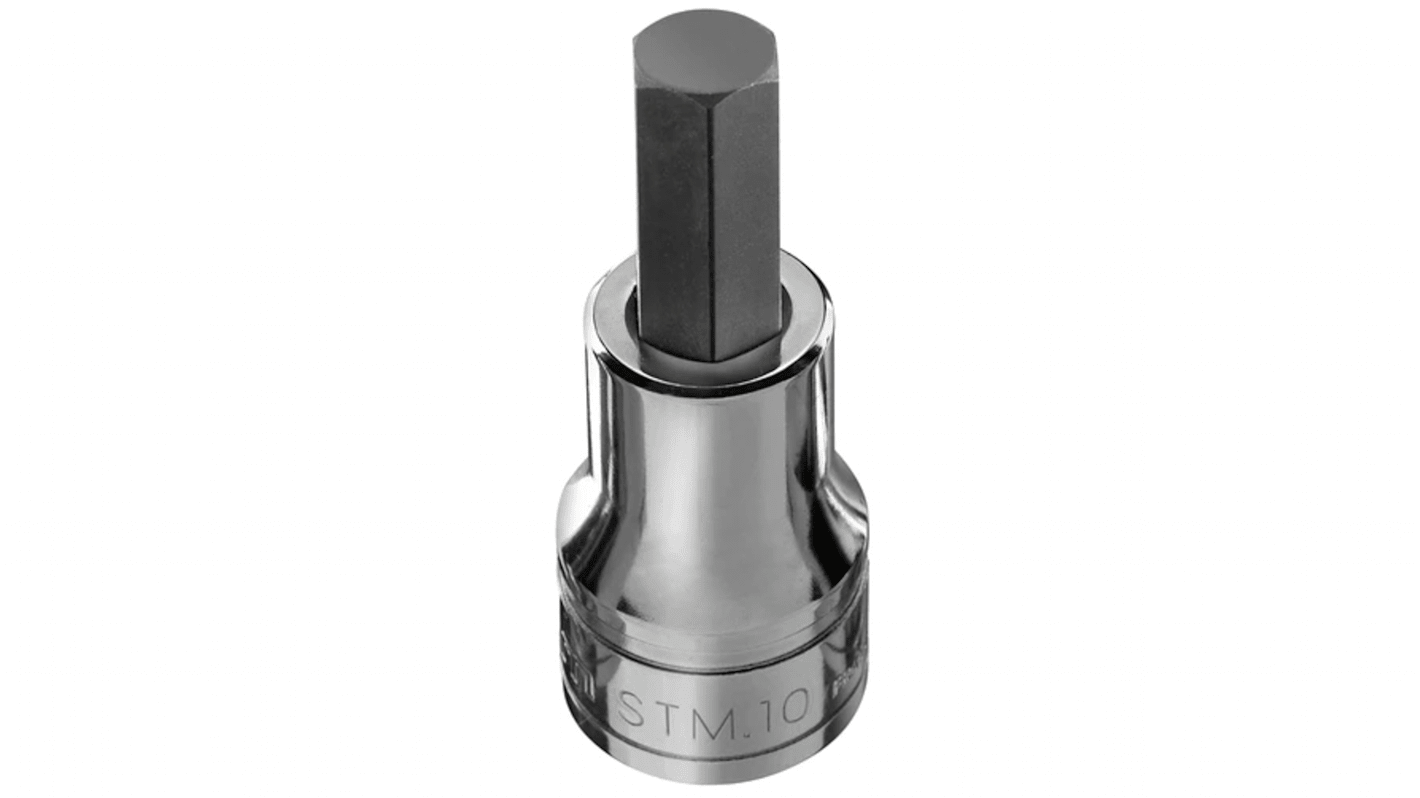 Facom 1/2 in Drive Bit Socket, Hex Bit, 4mm, 60 mm Overall Length