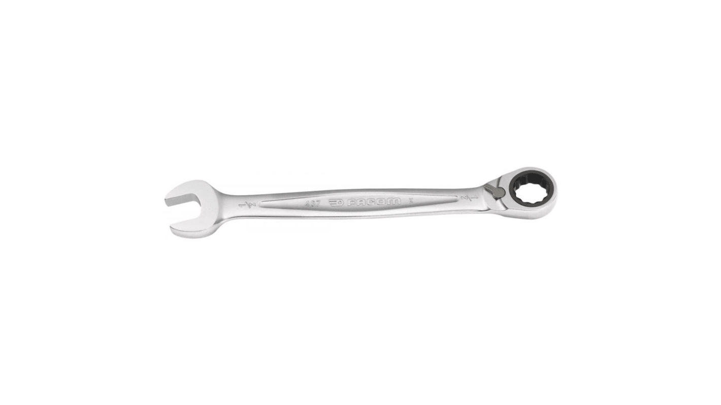 Facom 467 Series Combination Ratchet Spanner, Imperial, 247 mm Overall