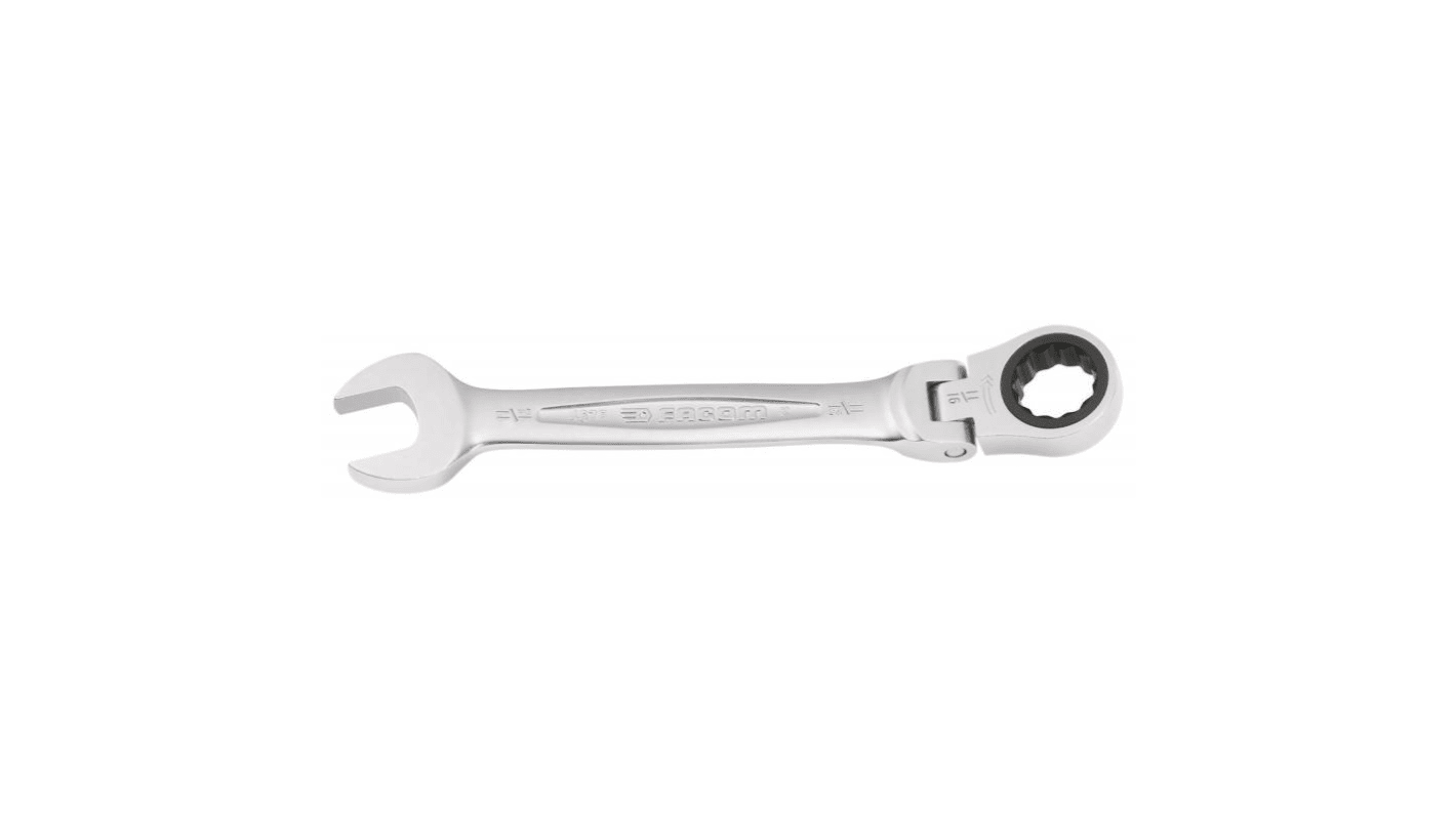 Facom 467F Series Combination Ratchet Spanner, Imperial, Double Ended, 161 mm Overall