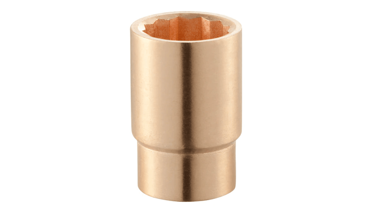 Facom 3/4 in Drive 27mm Standard Socket, 12 point, 55 mm Overall Length