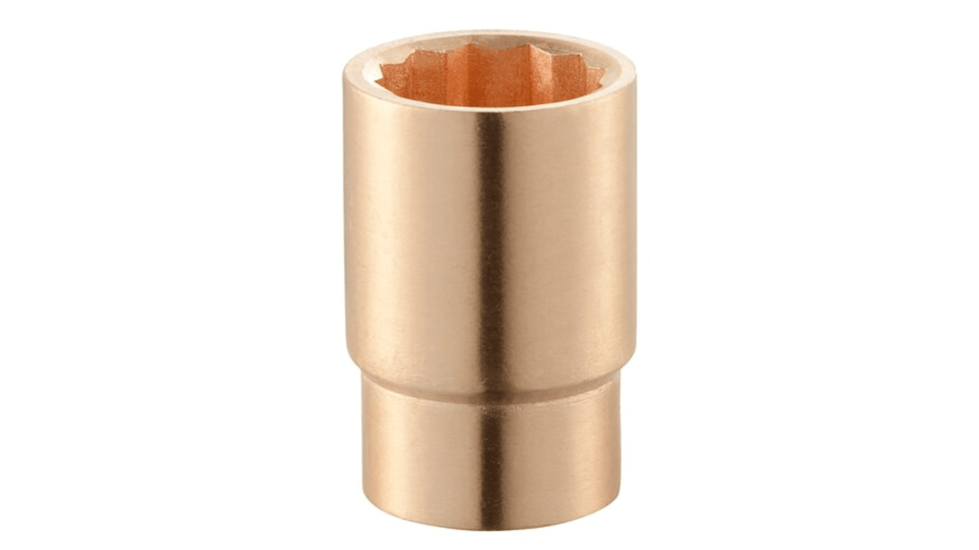 Facom 3/4 in Drive 28mm Standard Socket, 12 point, 55 mm Overall Length