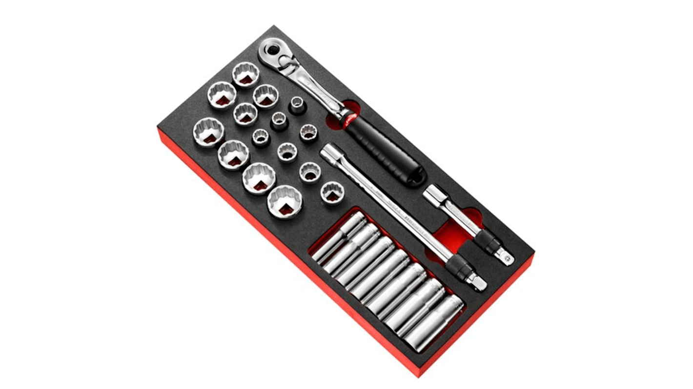 MODM.SL2U 25Piece Imperial 1/2 in Deep Socket/Standard Socket Set with Ratchet, 12
