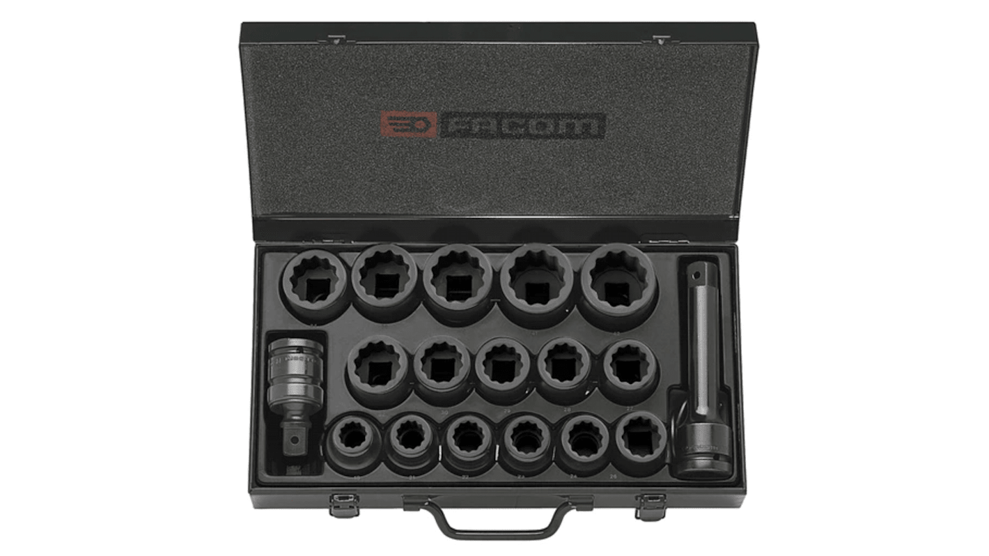 NKD.500 Metric 3/4 in Impact Socket Set , 12 point RS