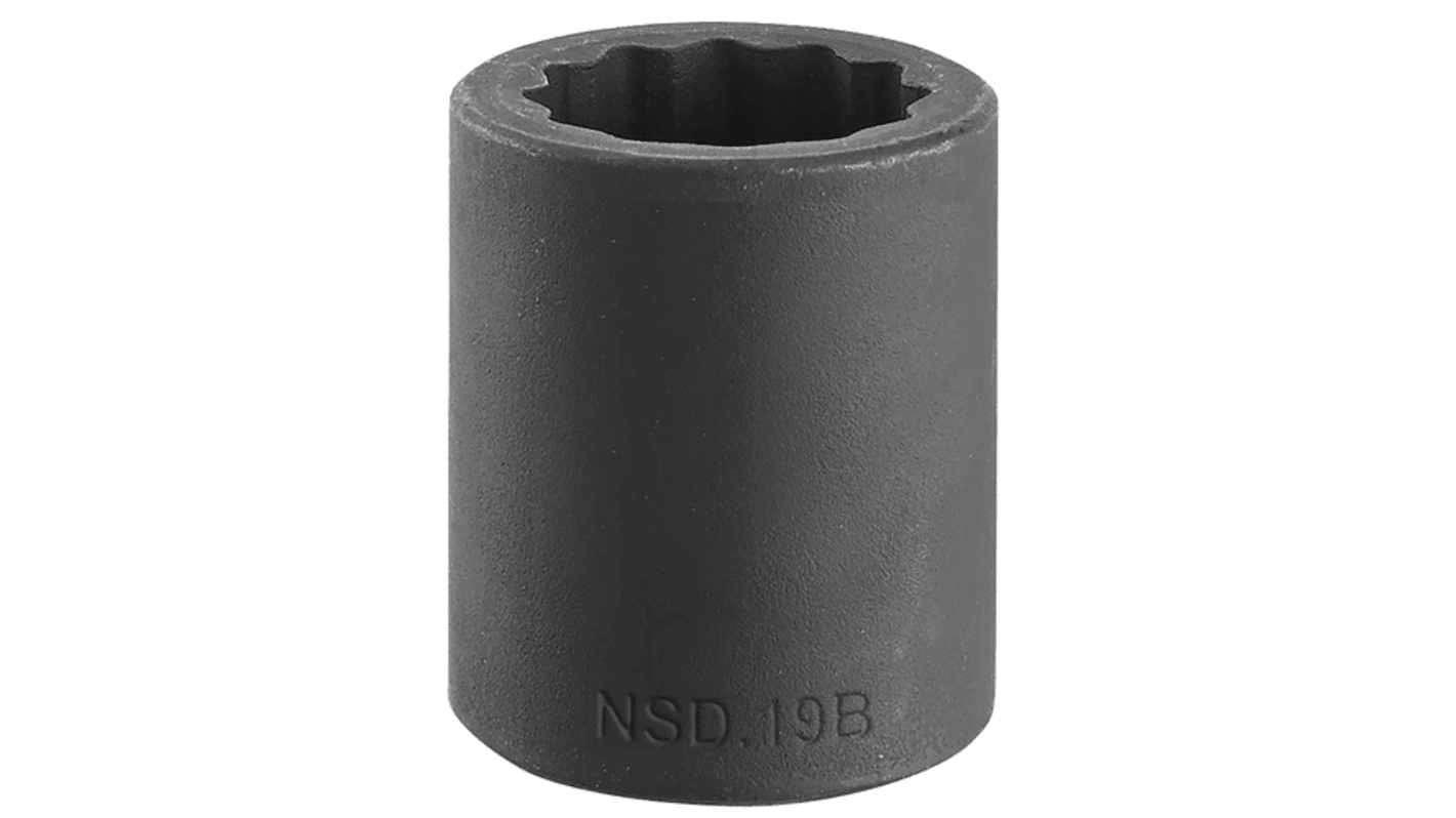 Facom 10mm, 1/2 in Drive Impact Socket Standard Impact Socket, 38 mm length