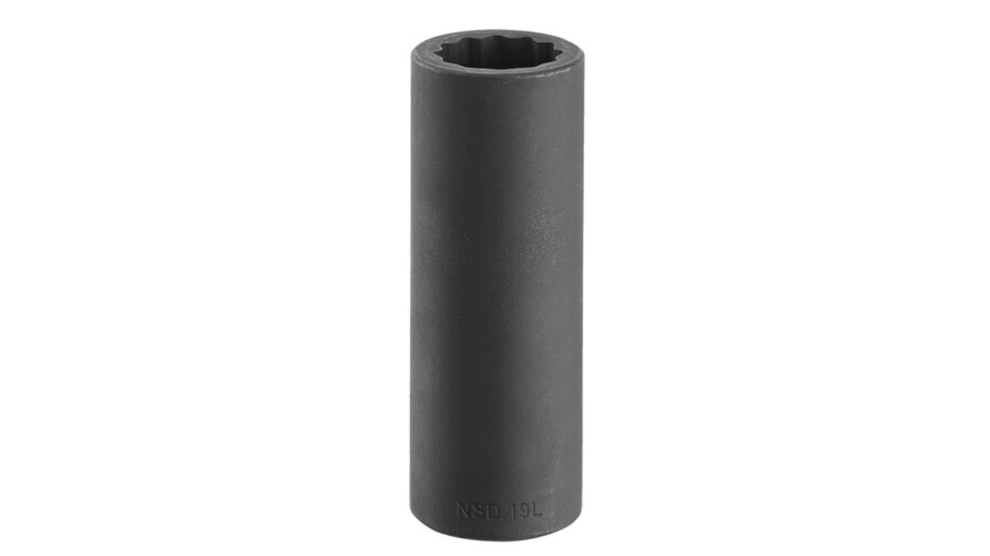 FACOM 1/2" Impact Steckschlüssel 19 Mm Lang – 12-kant, Für Kräftige Arbeiten, NSD.19L