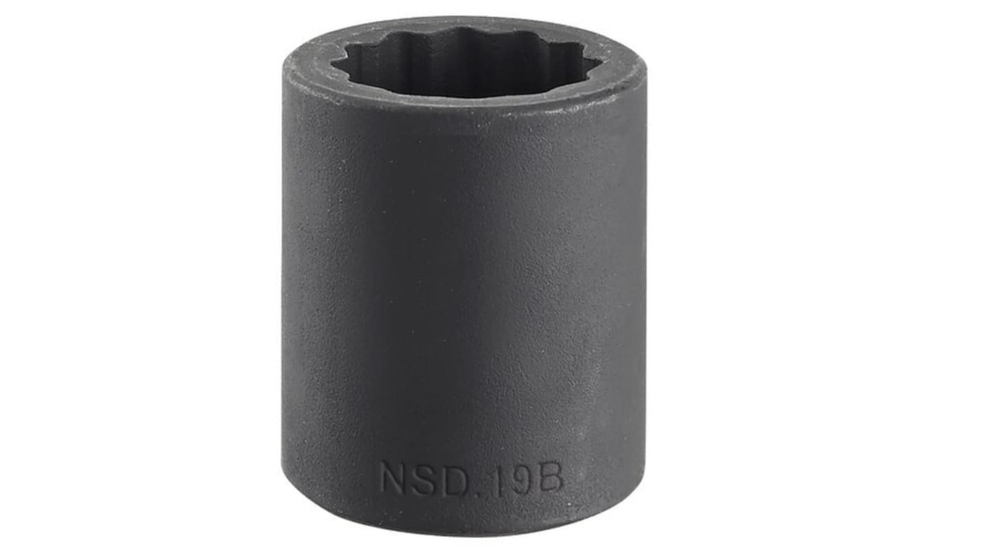 Facom 23mm, 1/2 in Drive Impact Socket, 42 mm length