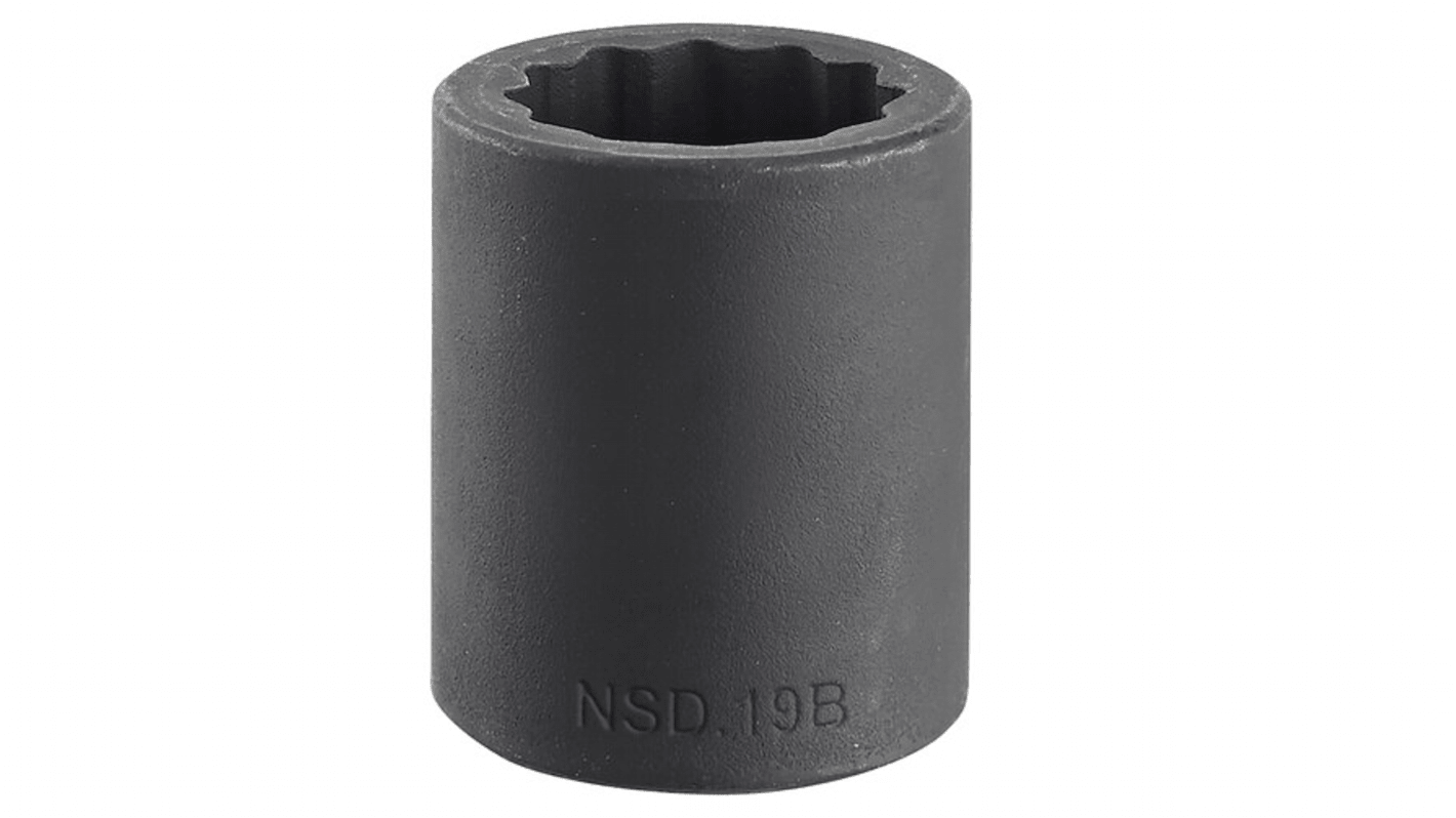 Facom 24mm, 1/2 in Drive Impact Socket, 42 mm length