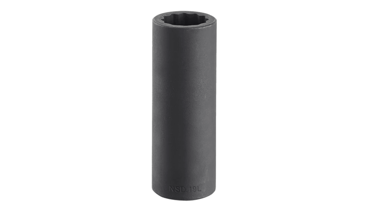 Facom 27mm, 1/2 in Drive Impact Socket Deep Impact Socket, 82 mm length