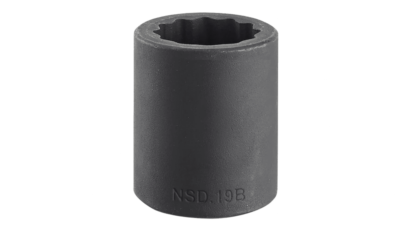 Facom 29mm, 1/2 in Drive Impact Socket Standard Impact Socket, 46 mm length