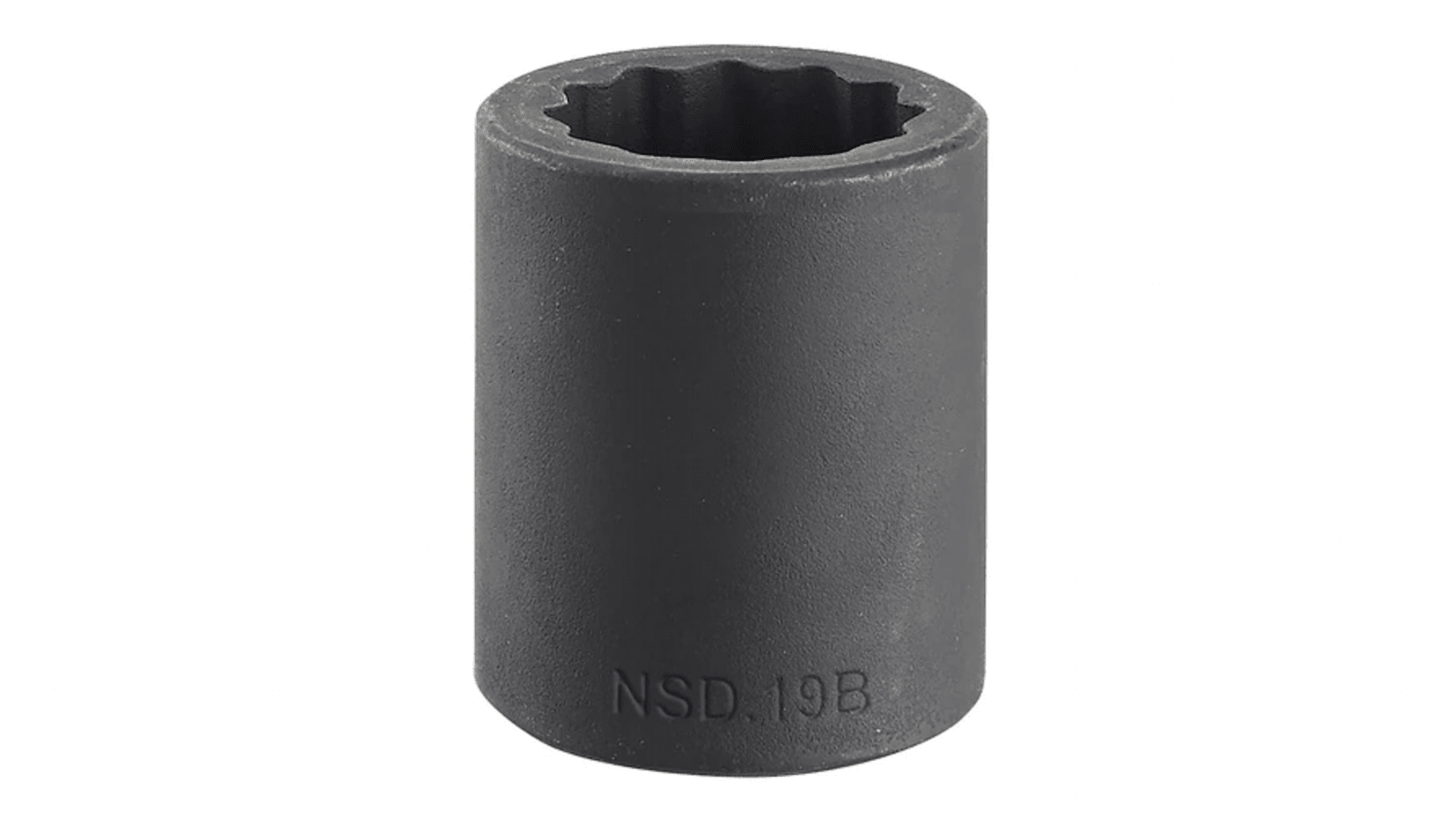 Facom 32mm, 1/2 in Drive Impact Socket Standard Impact Socket, 46 mm length