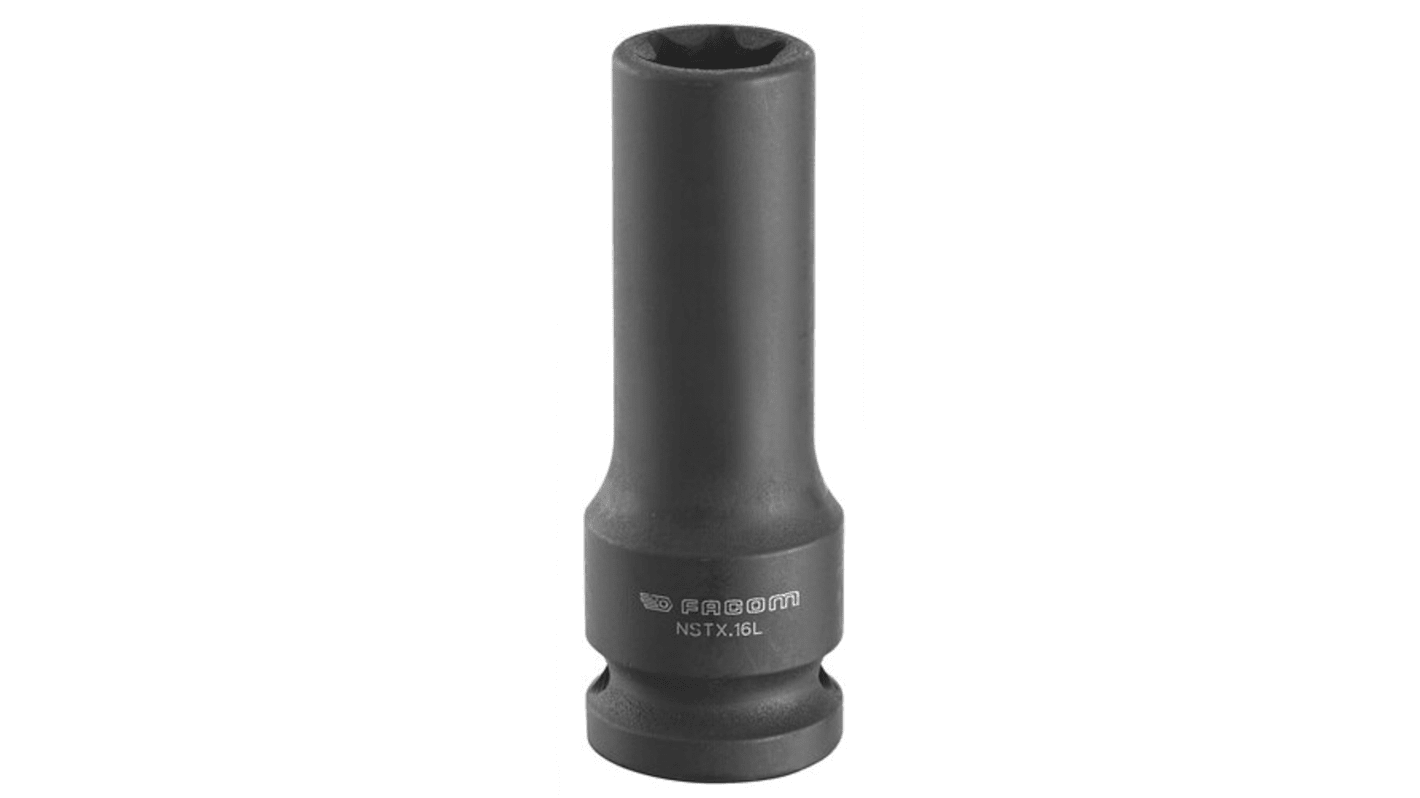 Facom E16, 1/2 in Drive Impact Socket Deep Impact Socket, 70 mm length