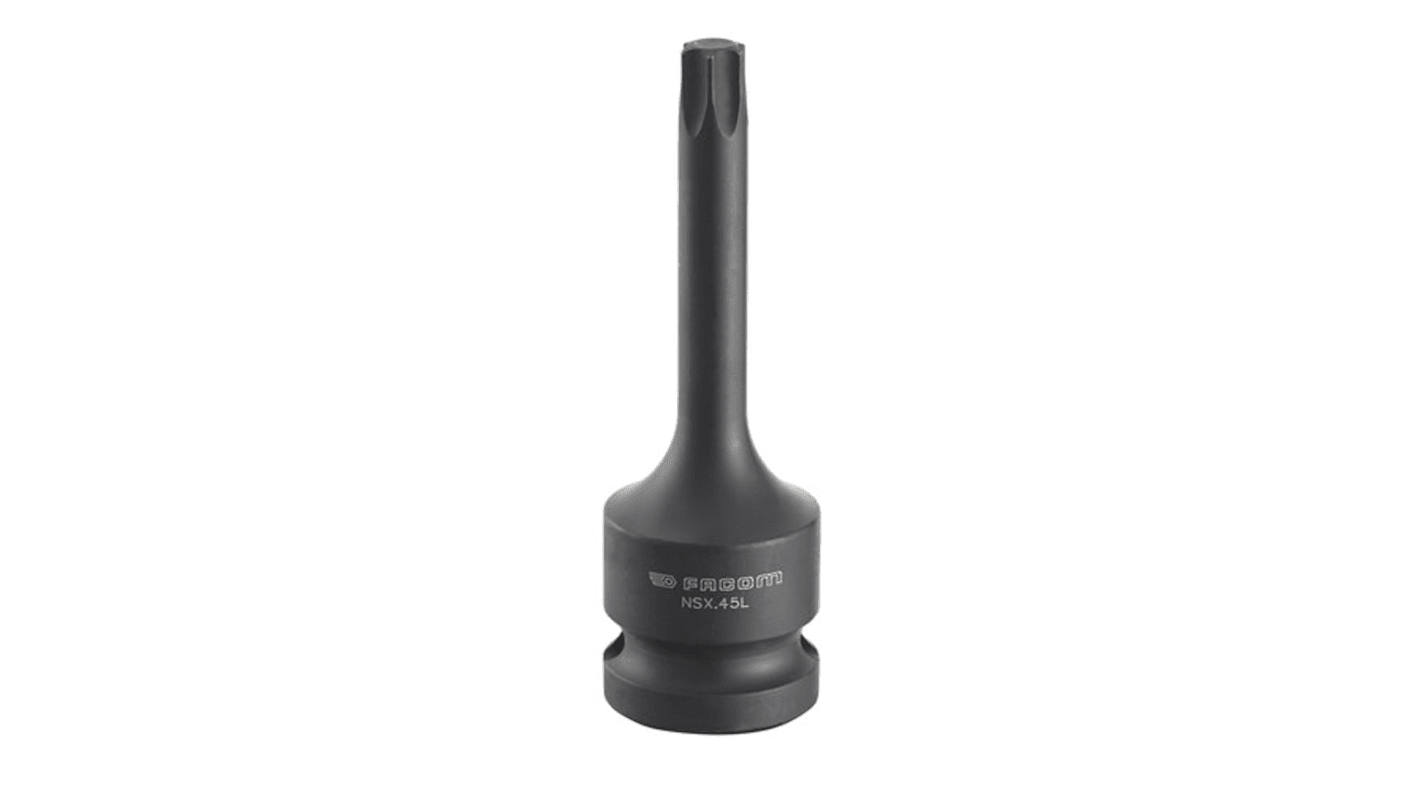 Facom 45mm, 1/2 in Drive Impact Socket Impact Bit Socket, 78 mm length