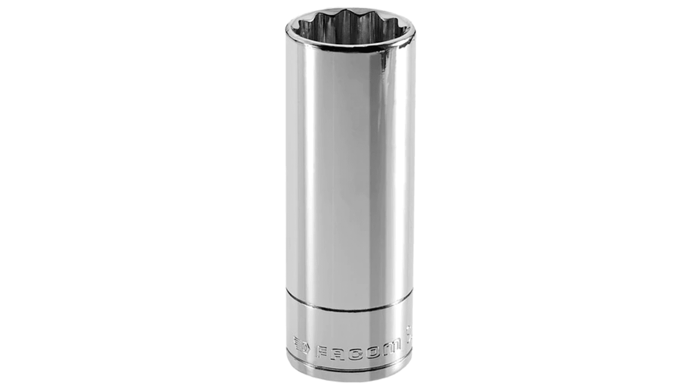 Douille Facom K.27LA 3/4" - 27 Mm, 6 Pans Longs - Longueur 87,5 Mm - Pour Clé à Cliquet 3/4" - Qualité Professionnelle - 6
