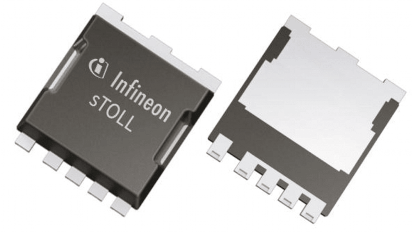 Transistor MOSFET Infineon, canale N, 0,0006 Ω, 475 A, HSOF-5, Montaggio superficiale