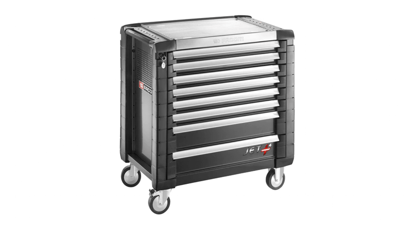 Facom 8 drawer Wheeled Tool Chest, 971mm x 546mm x 964mm