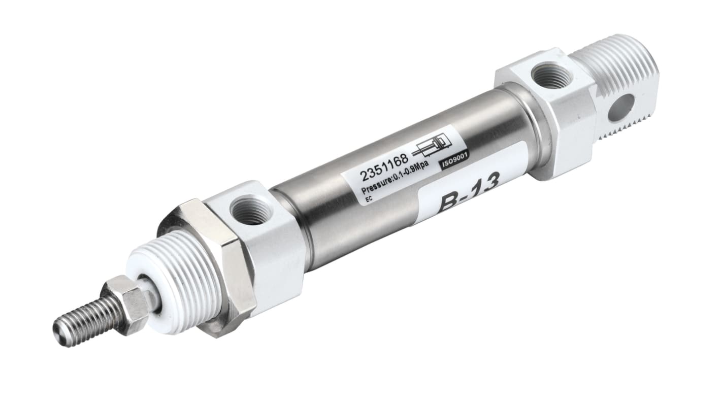 RS PRO IA Doppeltwirkender Zylinder doppeltwirkend, Bohrung Ø 10mm / Hub 25mm