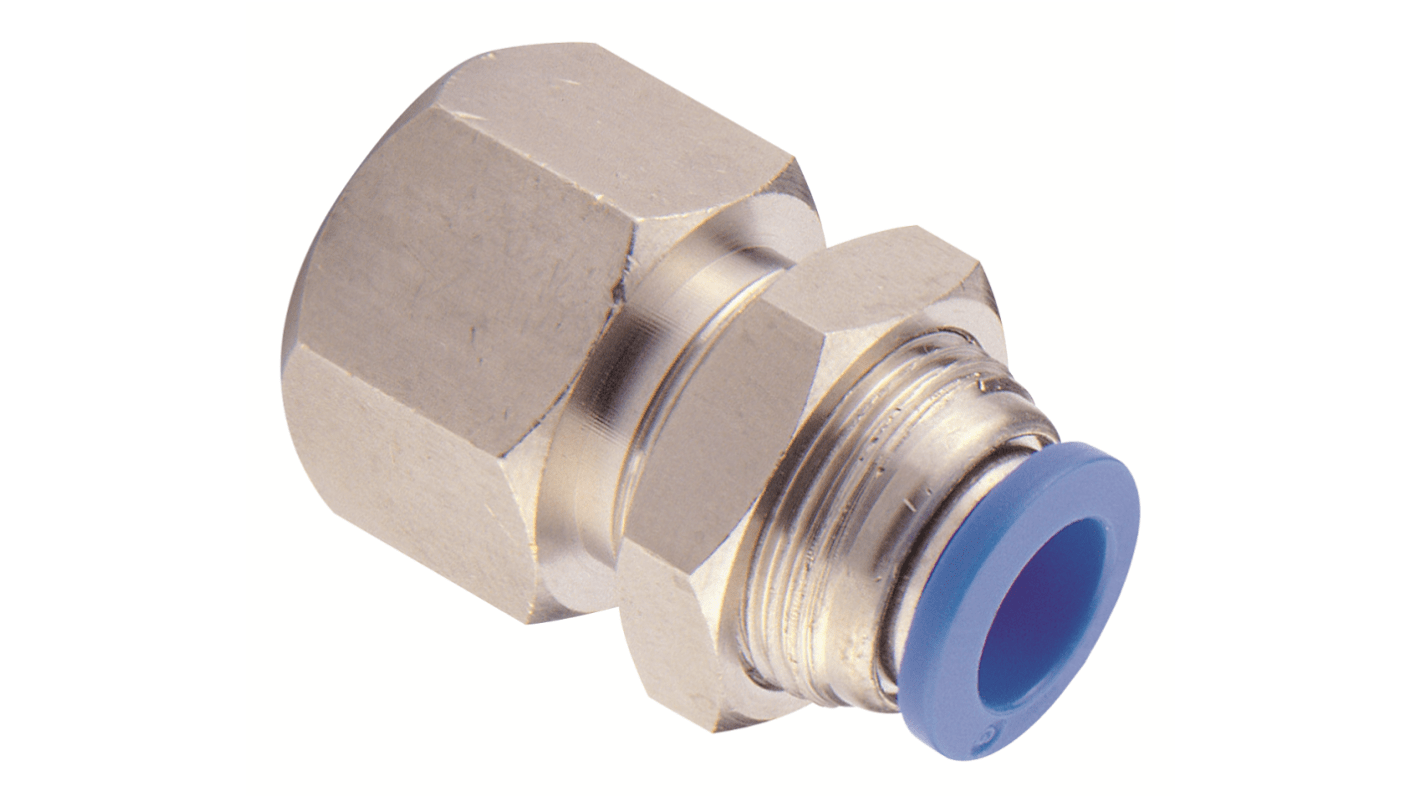 RS PRO PMF-G Series Bulkhead Threaded-to-Tube Adaptor, Threaded-to-Tube Connection Style