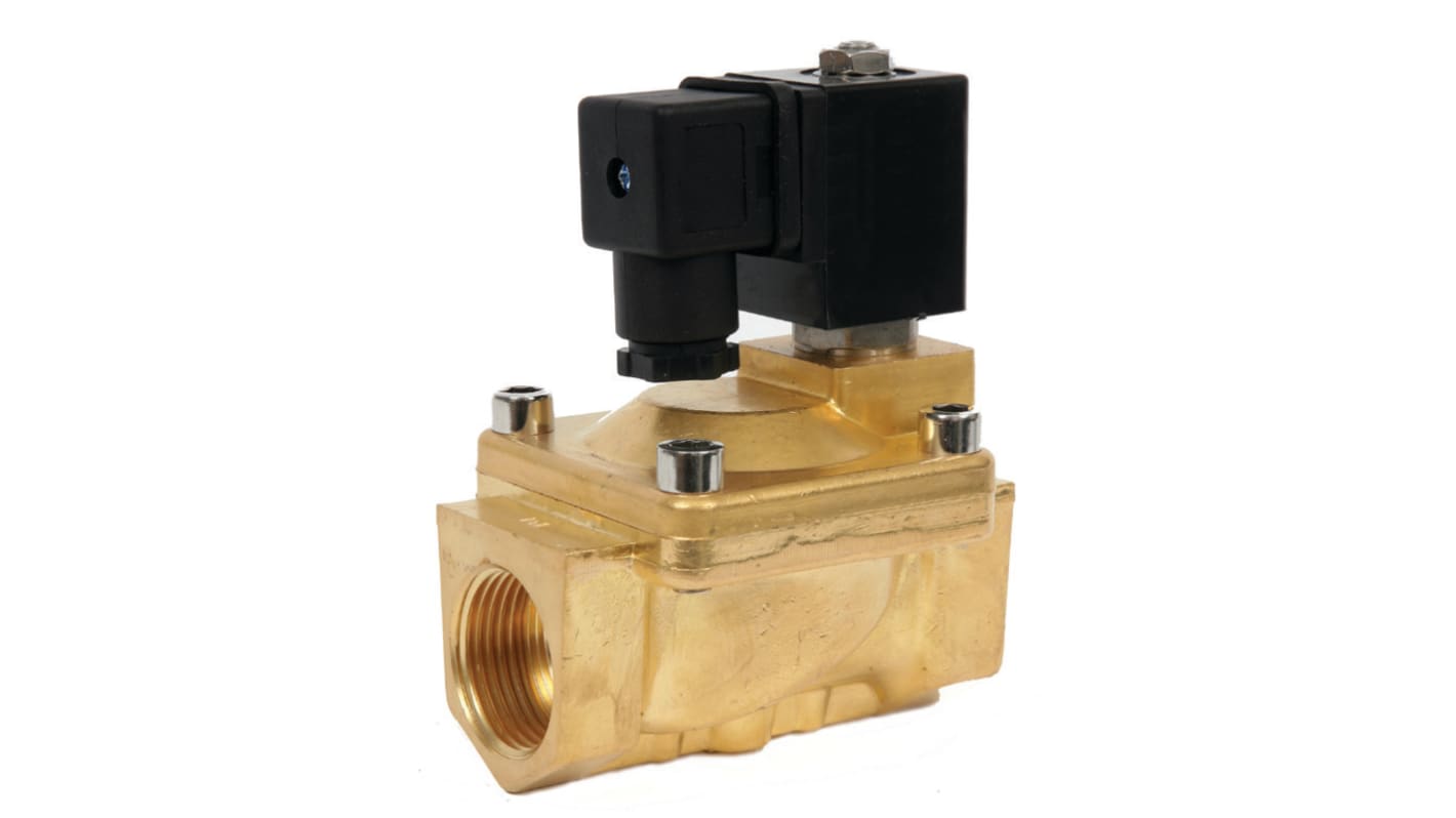 RS PRO NO Pneumatic Solenoid Valve - Solenoid/Spring G 1-1/4 SLP Series