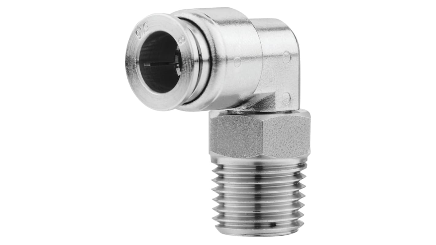 RS PRO 316L Series Elbow Fitting, Threaded-to-Tube Connection Style