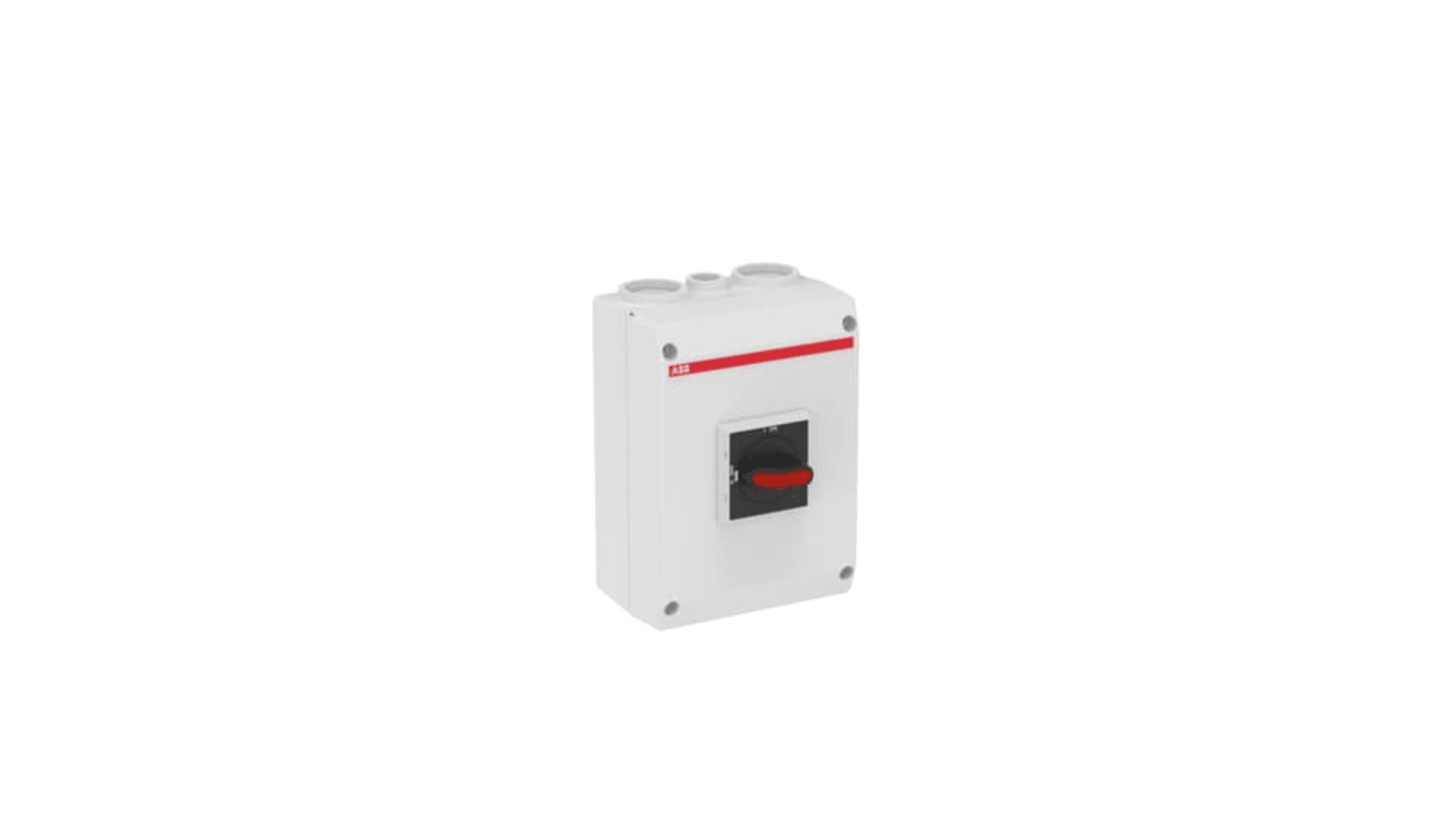 ABB 3P Pole Screw Mount Switch Disconnector - 63A Maximum Current, 22kW Power Rating, IP65