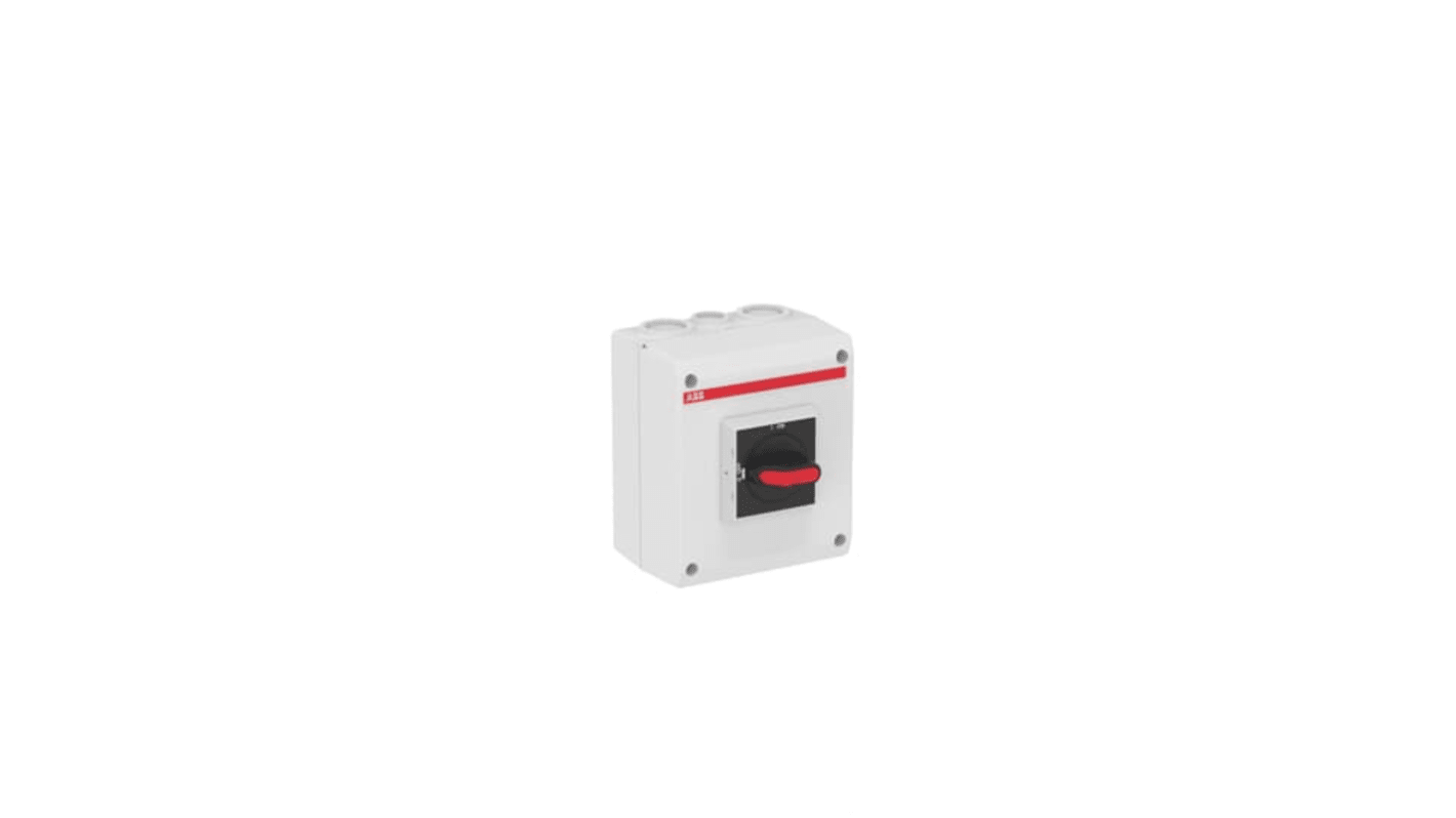 ABB 4P Pole Screw Mount Switch Disconnector - 32A Maximum Current, 7.5kW Power Rating, IP65