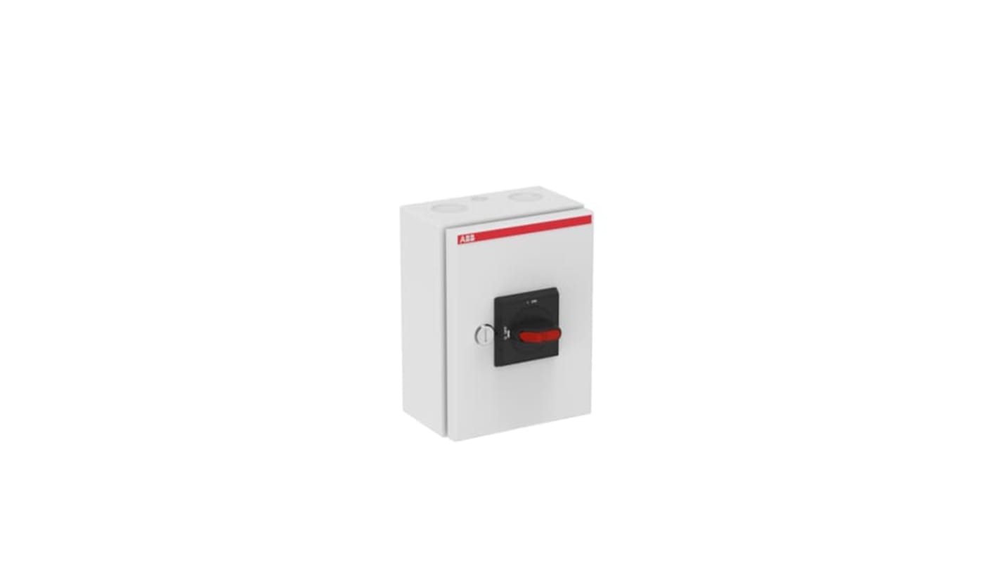 ABB 4P Pole Screw Mount Switch Disconnector - 25A Maximum Current, 9kW Power Rating, IP65