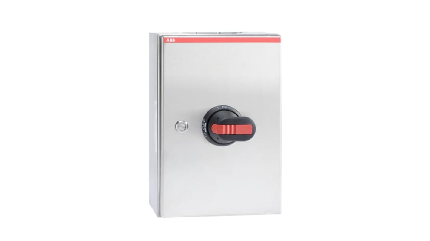 ABB 4P Pole Screw Mount Switch Disconnector - 100A Maximum Current, 37kW Power Rating, IP65