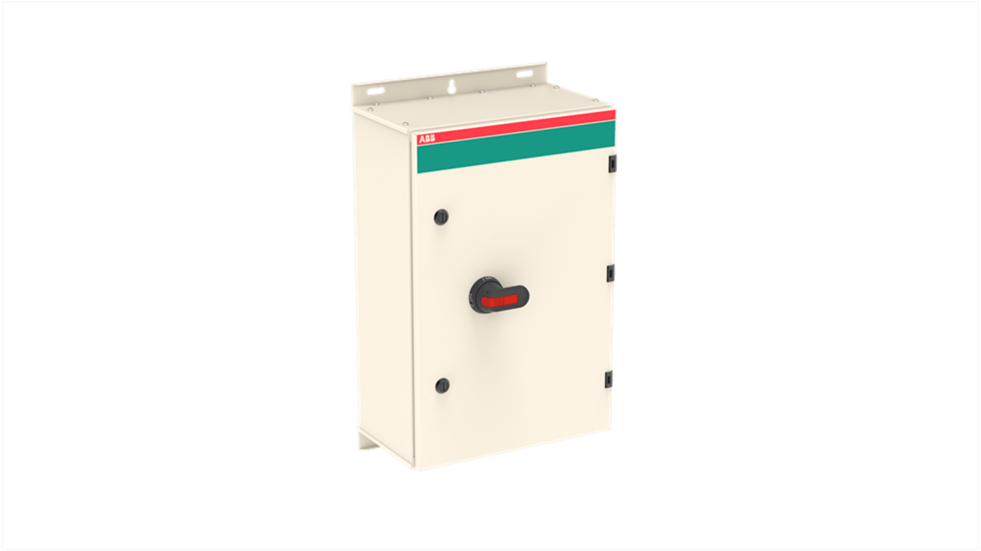 ABB 3P Pole Screw Mount Switch Disconnector - 315A Maximum Current, 180kW Power Rating, IP65